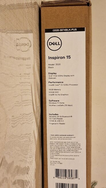 Dell: Intel Core i5, 16 GB, 15.6 "