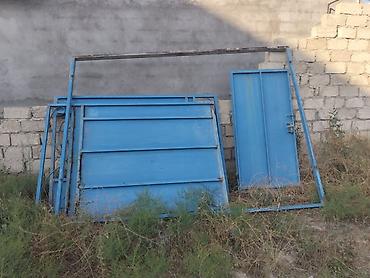 Həyət darvazaları: Mavi rəngli metal darvaza ENİ-3.50 HÜNDÜRLÜYÜ- 2.50 — 1