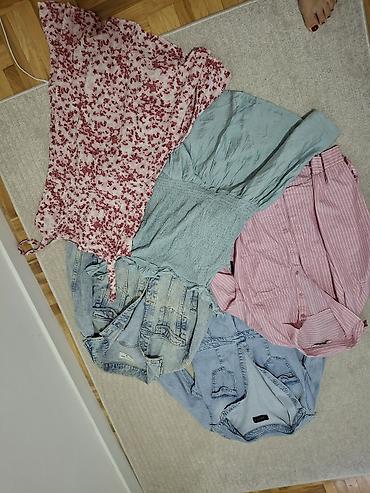 Kompleti: Denim komplet: haljina + jakna - Haljina od svetloplavog teksasa — 9