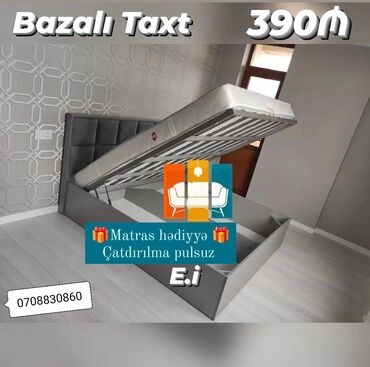 fatimə mebel: Yeni, İkinəfərlik çarpayı, Bazalı, Matras ilə