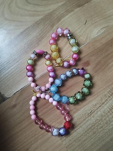Kids' accessories: Set šarenih narukvica od perli za decu - Ručno nizane elastične — 1