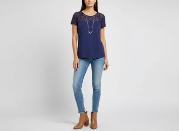 bluzki z koronką plus size: La Redoute, Bluzka damska, rozmiar M
