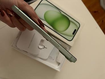 iphone telofon: IPhone 15, 128 GB, Alpine Green, Simsiz şarj, Face ID — 8