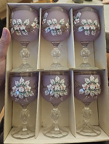 ucuz utu: Qədəhlər, rəng - Bənövşəyi, Şüşə, 6 ədədli dəst, 250 ml — 1
