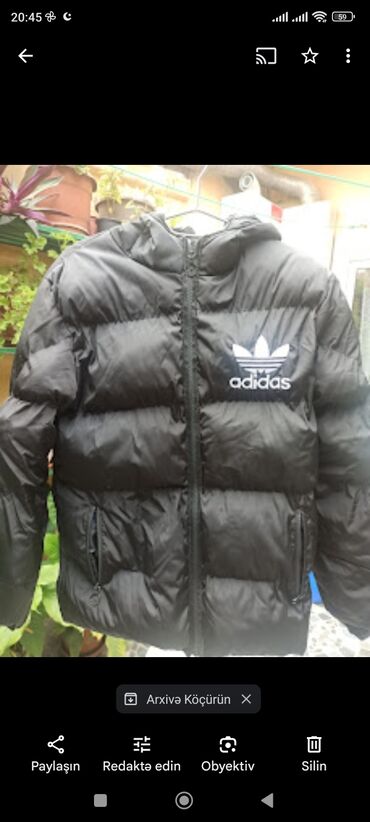 son zeng geyimleri oglan ucun: Куртка Adidas, M (EU 38), L (EU 40), XL (EU 42), цвет - Черный