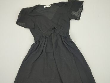 czarna sukienki kopertowa: Dress, S (EU 36), Na-Kd, condition - Very good