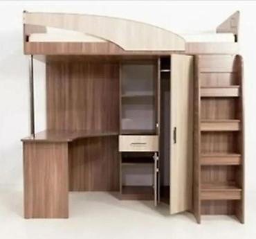 bunk bed: Детский/подростковый мебельный комплекс «кровать‑чердак 3‑в‑1». - — 1