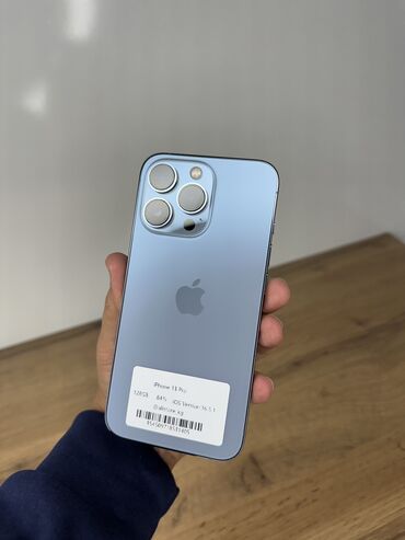 комплект материнская плата процессор оперативная память: IPhone 13 Pro, Колдонулган, 128 ГБ, Көгүлтүр, Заряддоочу түзүлүш, Коргоочу айнек, Каптама, 85 %