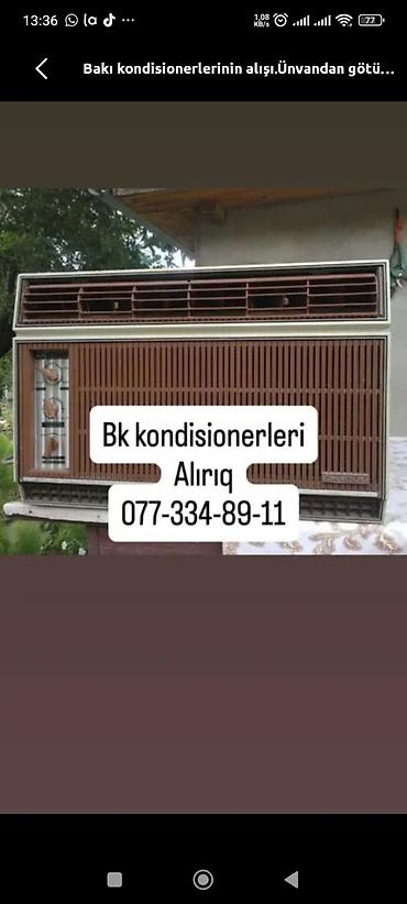 Xidmət: Bakı kondisionerlərinin qəbulu - Bakı tipli (pəncərə)