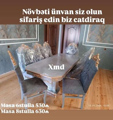 Masa və oturacaq dəstləri: 👑 **İstehsalin ozunden alin hem vaxtinza hem cibinize qənaət edin**