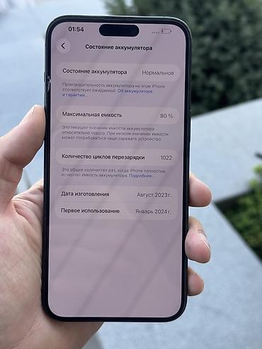 redmi 9 т: IPhone 15 Pro Max, Колдонулган, 256 ГБ, Black Titanium, Коргоочу айнек, Каптама, Бөлүп төлөө менен, 80 % — 6