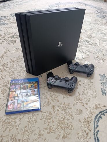 PS4 (Sony PlayStation 4): PS4 pro 3 ревизии, 1000гб, очень в хорошем состоянии, с двумя