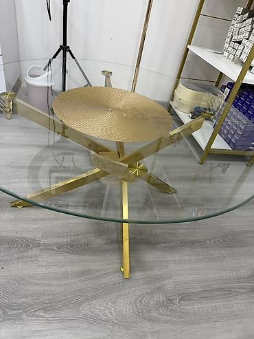 kicik stol: YENİDİR Şüşə səthli dairəvi masa - Dizayn: Modern-minimalist üslubda — 2