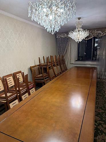 набор бу: Стол и стул для зала, Б/у, цвет - Коричневый — 1