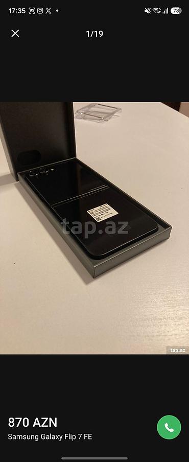 plus: Samsung Galaxy Z Flip7 FE, 128 GB, rəng - Qara, Face ID — 5
