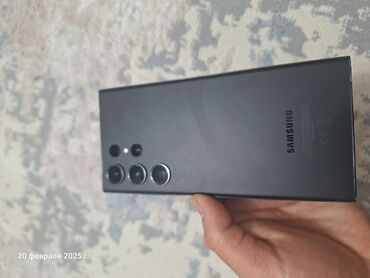 Samsung: Samsung Galaxy S23 Ultra, Колдонулган, 256 ГБ, түсү - Кара, 2 SIM