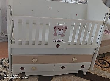 решотка: Uşaq beşiyi – “Teddy” dizaynı - Material: ağ rəngli MDF/taxta — 2