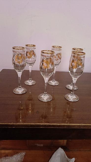 ev əşyası: Qədəhlər, rəng - Qızılı, Şüşə, 6 ədədli dəst, 200 ml, Türkiyə — 2