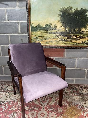 Кресла: Кресло в стиле mid-century - Каркас из массива дерева с тёплым — 1