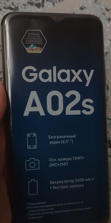 Samsung: Samsung Galaxy A02 S, 32 GB, rəng - Qara, Sensor — 6