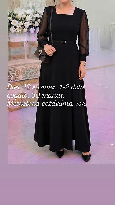 smart saat iphone: Qara rəngli, zövqlü uzun don. 42 razmerdir. Model kvadrat yaxalıqla — 1