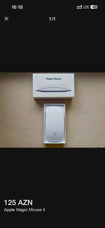 second son: Apple Magic Mouse 4 (USB-C) Son model. Yenidir. İstifadə olunmayıb — 1