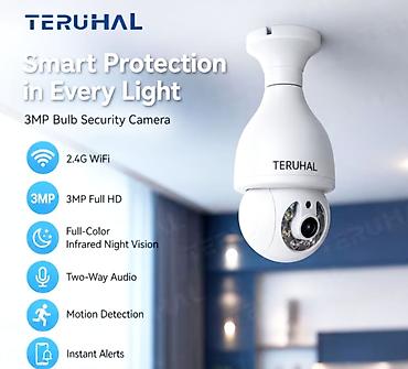 4 luk kabel: TERUHAL ev-ofis-mağaza-küçə üçün 3MP Lampalı Təhlükəsizlik Kamerası - — 2