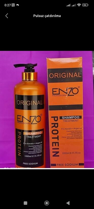 enzo şampun: Saç şampunu, Yeni, Ödənişli çatdırılma