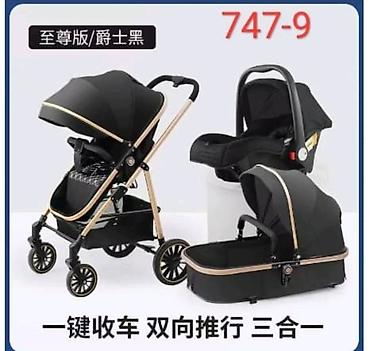 Коляски: Детская коляска 3-в-1 Royalsen 747-9 - Модульная система: люлька для — 2