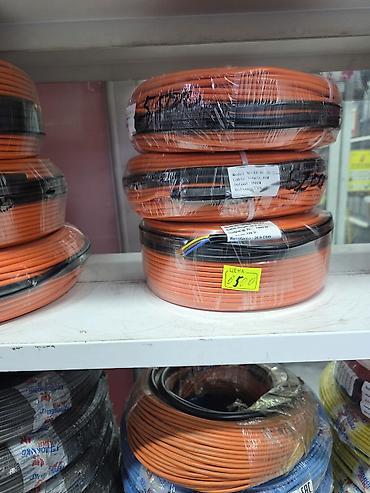 Нагревательный кабель (оранжевый), в бухтах. Характеристики по ярлыку