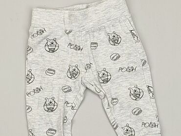 legginsy szare wysoki stan: Sweatpants, Disney, 3-6 months, condition - Good