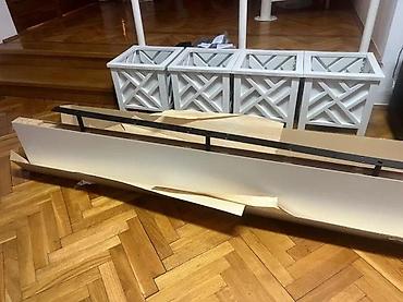 Ostali nameštaj: Zidna “lebdeća” polica – bela - Minimalistički dizajn sa skrivenim — 6