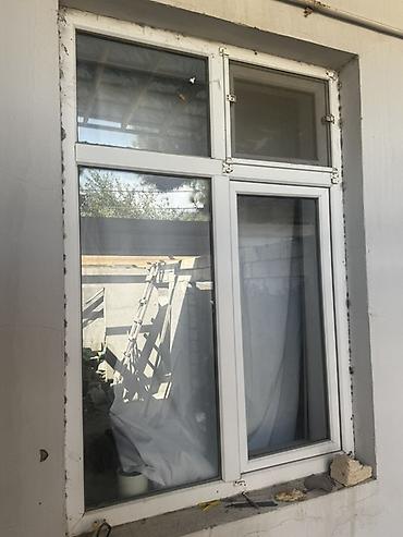 Eni 125sm Hundurluyu 182sm PVC pəncərə sistemi - Material: Ağ