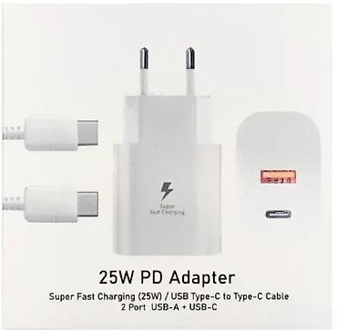 Kablovi za telefone: Punjač 25W PD – Super Fast Charging + USB-C na USB-C kabl - Snaga: 25 — 1