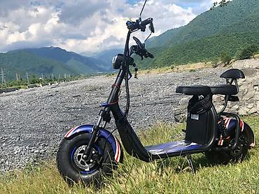 moped s50: Şəhər və istirahət üçün elektrik skuter - Geniş, qalın təkərlər — 2