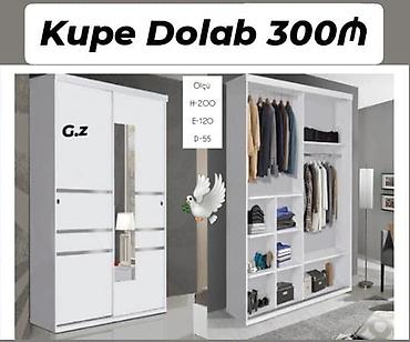 Kupe dolab – 300₼ Ağ rəngli, sürgülü qapılı kupe dolab. Orta hissədə