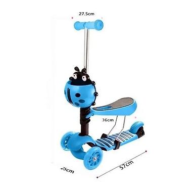 dron thunder: Dečiji trotinet 3 u 1 sa sedištem i ručkom za guranje – model — 3