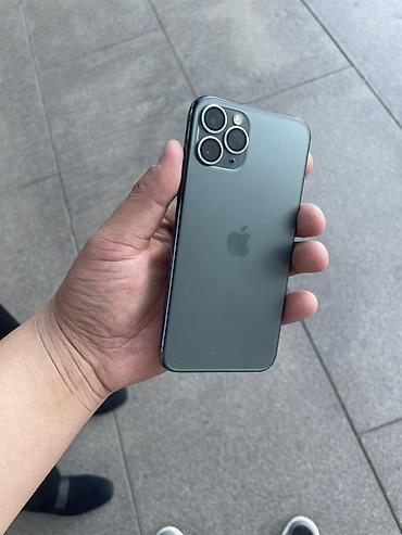 IPhone 11 Pro, Б/у, 256 ГБ, Matte Midnight Green, Чехол, 86 %