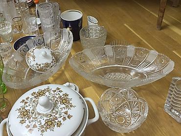 kulqabi: Kəsilmiş şüşə/qədəh dəsti – müxtəlif qablar - Material: qalın kəsimli — 1