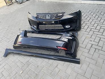 прямоток на фит: Комплект обвеса Honda FIT GE9(седан) RS, черный глянец. В составе: - — 2