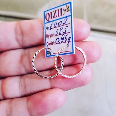 Sırğalar: Sırğa, Sarı qızıl, 585 Əyar, 1 g -da lalafo.az — 9 Sırğalar: Sırğa, Sarı qızıl, 585 Əyar, 1 g — 9