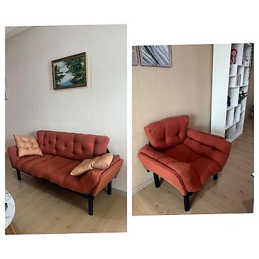 Divan və kreslo dəstləri: Divan kreslo ela vezyetdedir real alici zeng etsin 230 manat Ünvan — 1