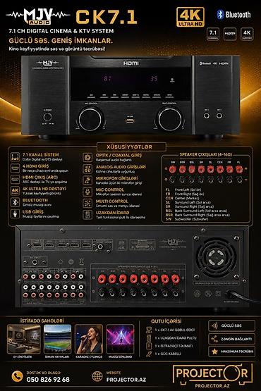 ses mixeri: MJV Audio CK7.1 – 7.1 kanal rəqəmsal AV receiver - 4K Ultra HD — 2