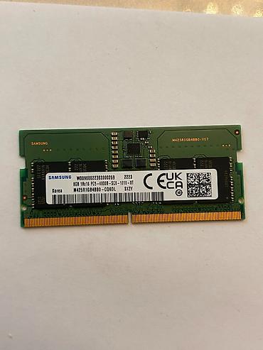 kompüter satisi: Operativ yaddaş (RAM) Samsung, 8 GB, > 4000 Mhz, DDR5, Noutbuk üçün, İşlənmiş — 5