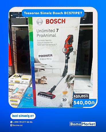 Bosch Unlimited 7 ProAnimal (BCS711PET) simsiz tozsoran - Heyvan