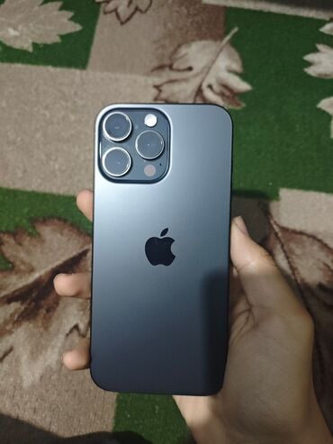 Apple iPhone: IPhone 16 Pro Max, Колдонулган, 256 ГБ, Black Titanium, Коргоочу айнек, Кабель, Куту, 100 %