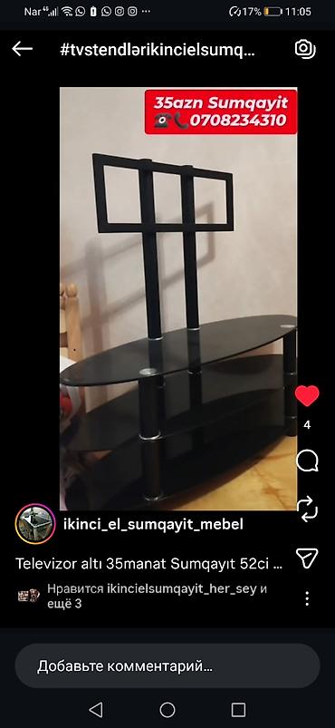 ev mebel: TV altı/jurnal masası kombinə model - Funksional ikiqat istifadə: TV — 3