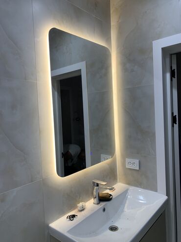 шкафчик с зеркалом в ванную: Принимаем заказы на зеркала с подсветкой. Изготавливаем по