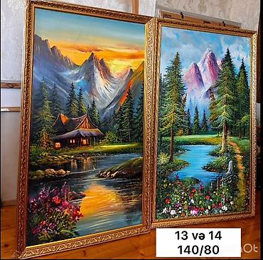 nar agacı: Yağlı boya tablo kolleksiyası – çərçivəli, iri ölçülü əsərlər 1) 3D — 9