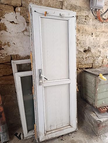 Ev və bağ: Plastik (PVC) qapı və pəncərə dəsti - Material: ağ PVC profil - Qapı — 1